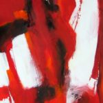 Tiefes Rot, 70 x 100